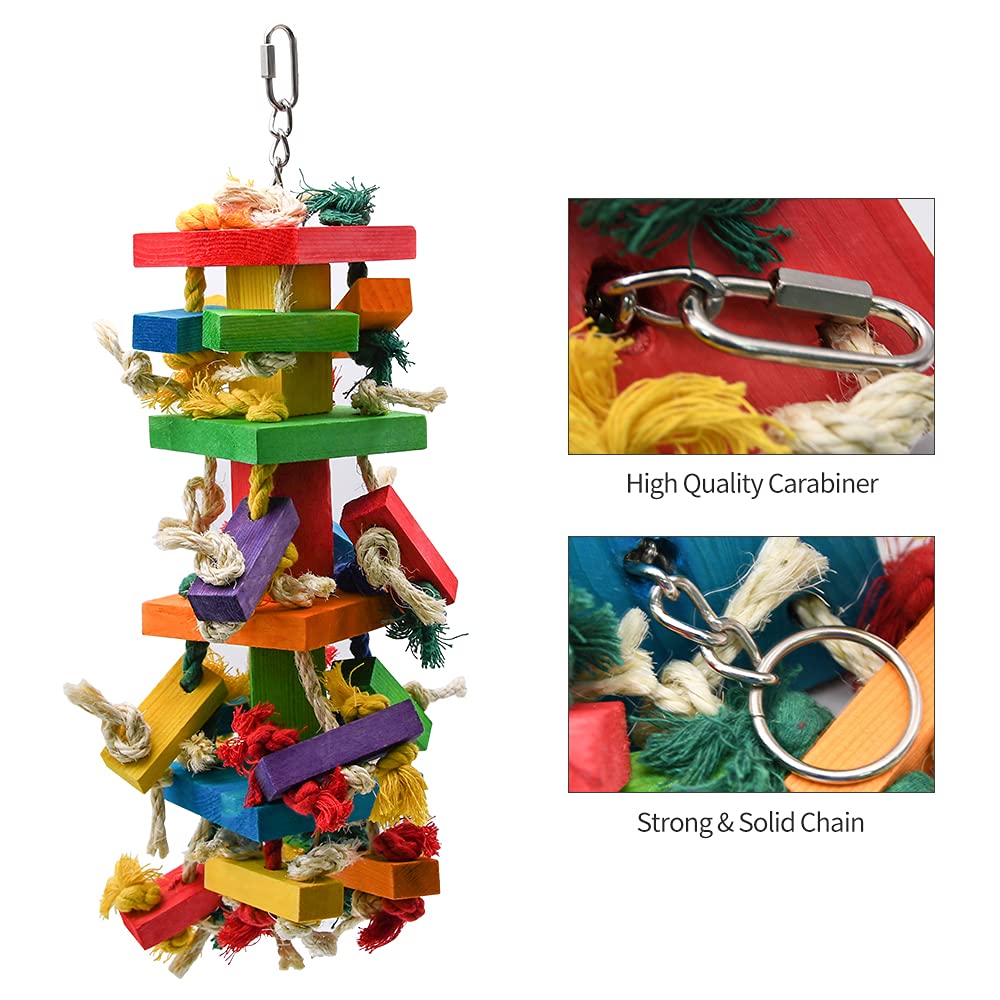 RUBY.Q natural wood and cotton rope texture invites chewing