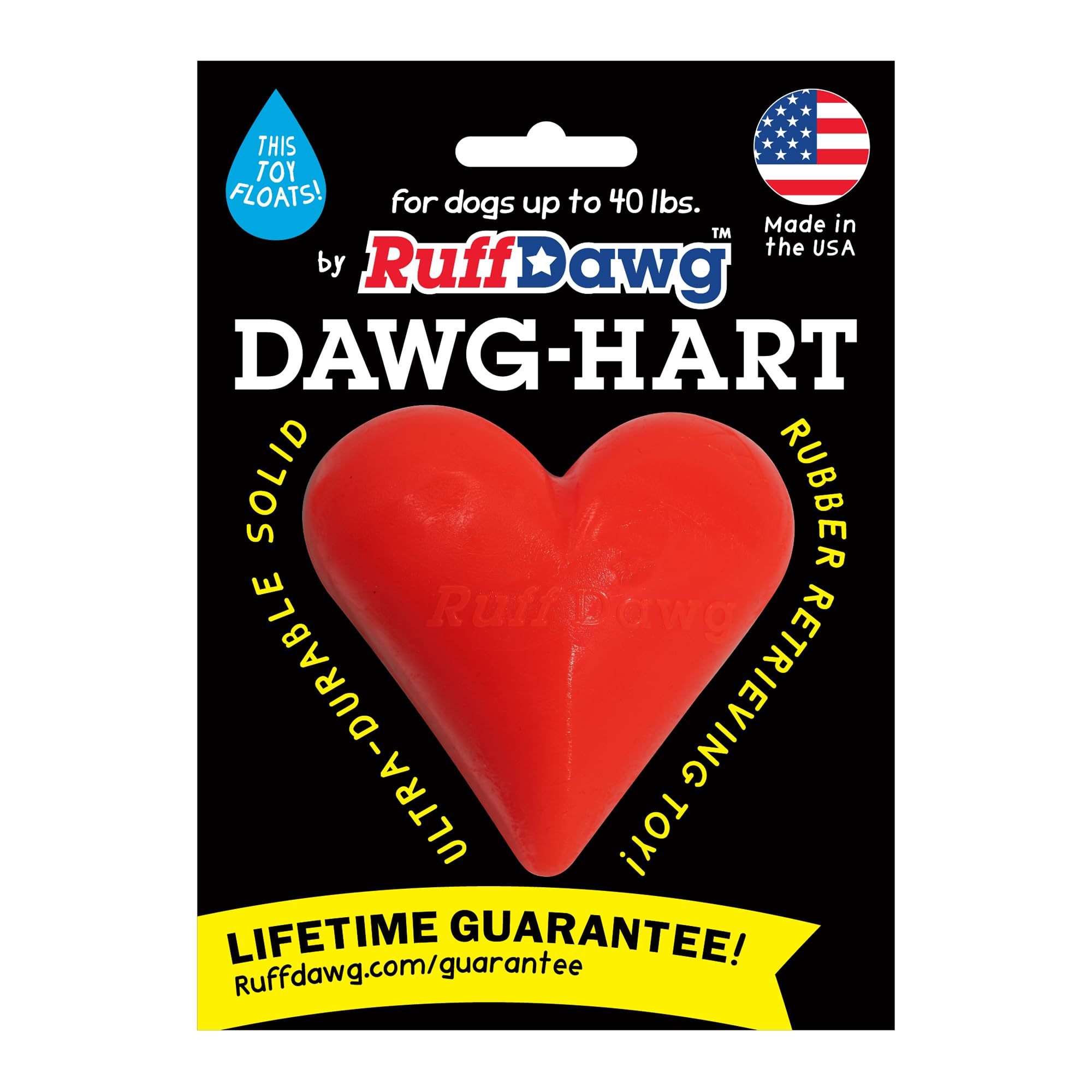 Ruff Dawg Ball neon colors improve visibility during outdoor fetch and water play.