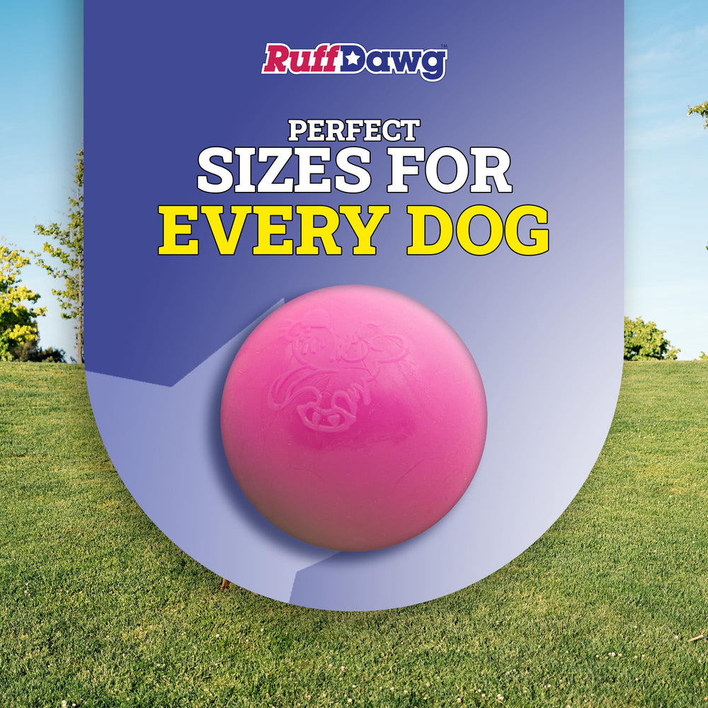 Ruff Dawg Ball XL neon bounce action supports active exercise routines.