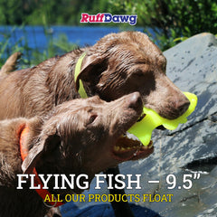 Ruff Dawg Flying Fish close-up shows durable rubber texture.