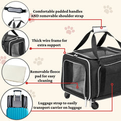 RUFF LIFE 101 expandable sidewalls show extra space for relaxing stretches on car trips.
