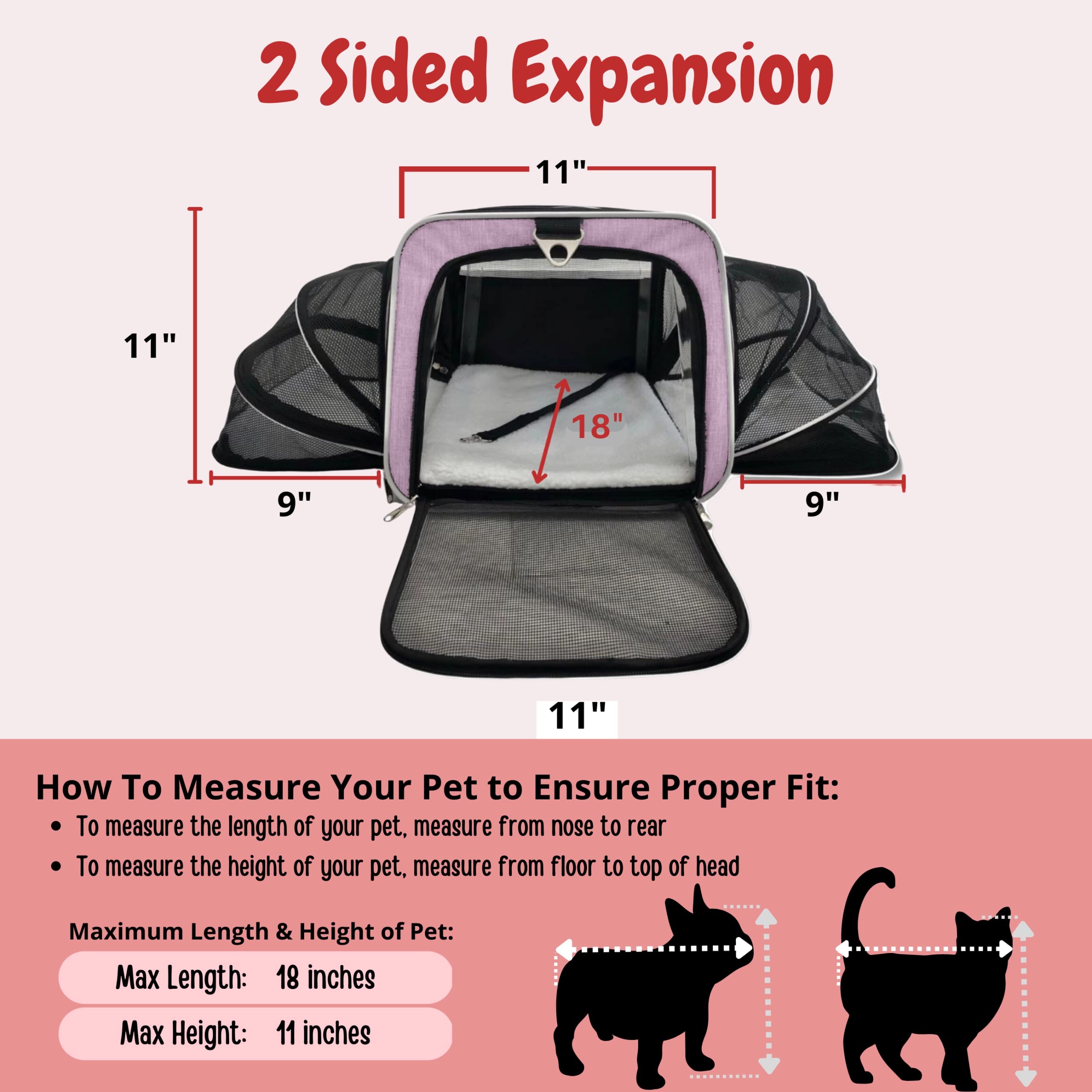 RUFF LIFE 101 sturdy wire-frame carrier maintains shape during transit