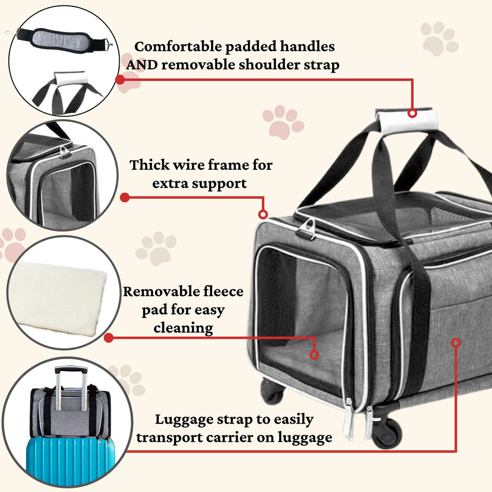 Ruff Life 101 two-sided expandable pet carrier expands space for relaxed lounging