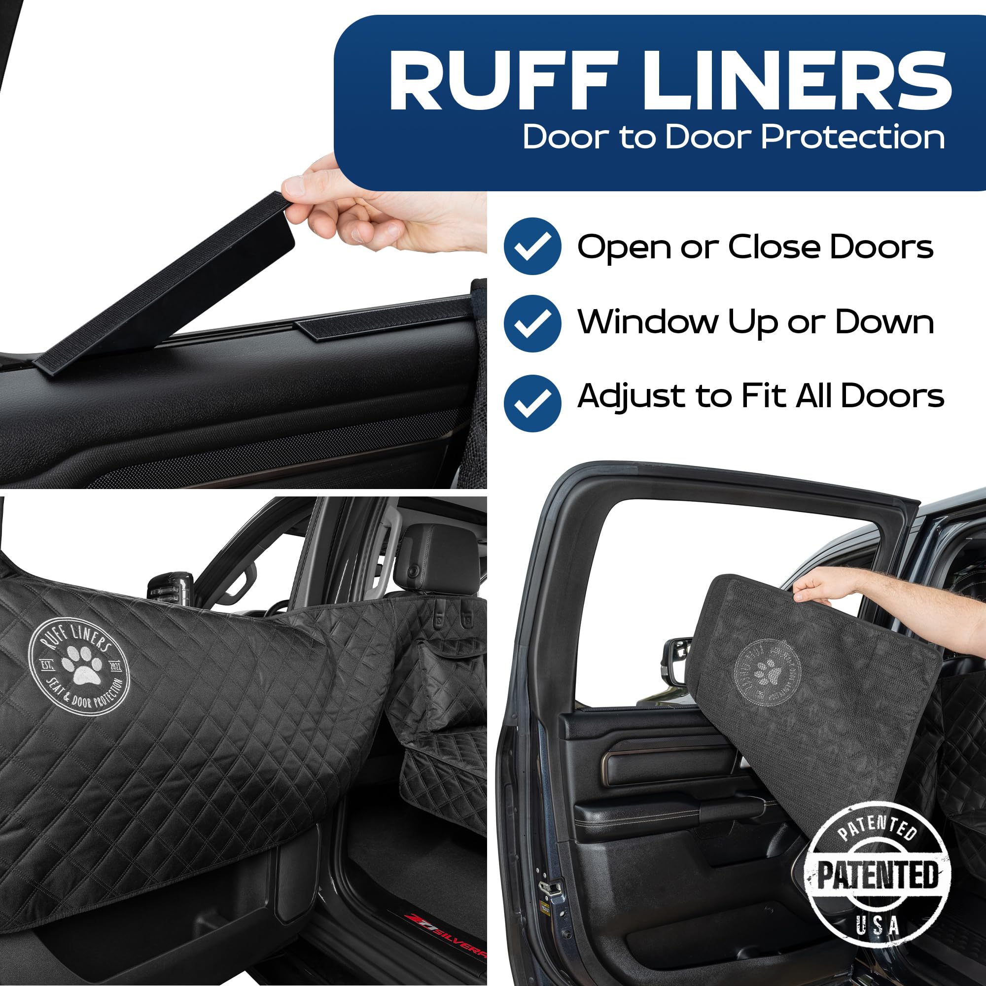 Ruff Liners back seat extender waterproof fabric protecting car interior