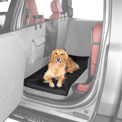 Ruff Liners truck back-seat dog bed cushion top view shows spacious comfort for big dogs.