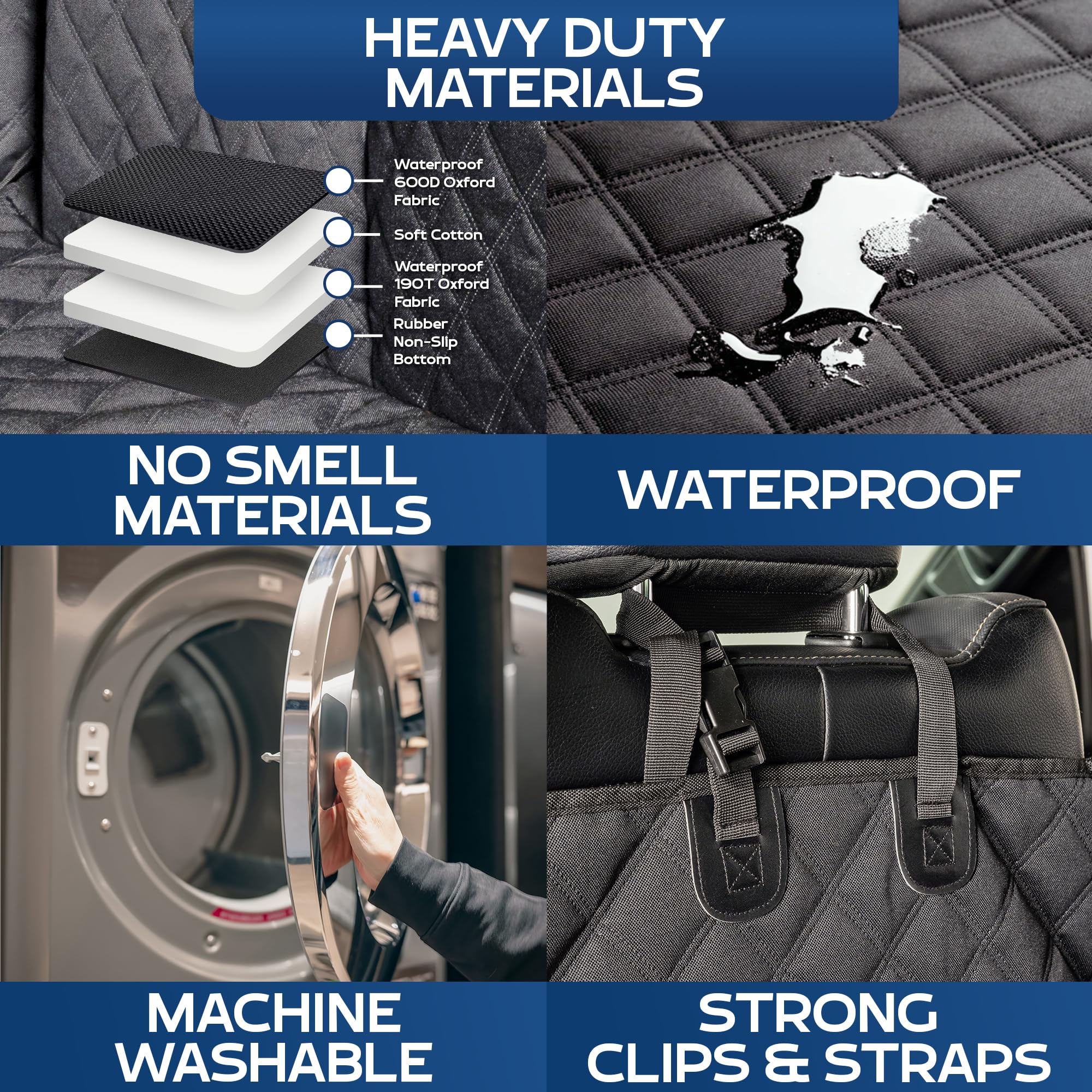 Ruff Liners XL split-seat design accommodates fold-up seats for flexible access.