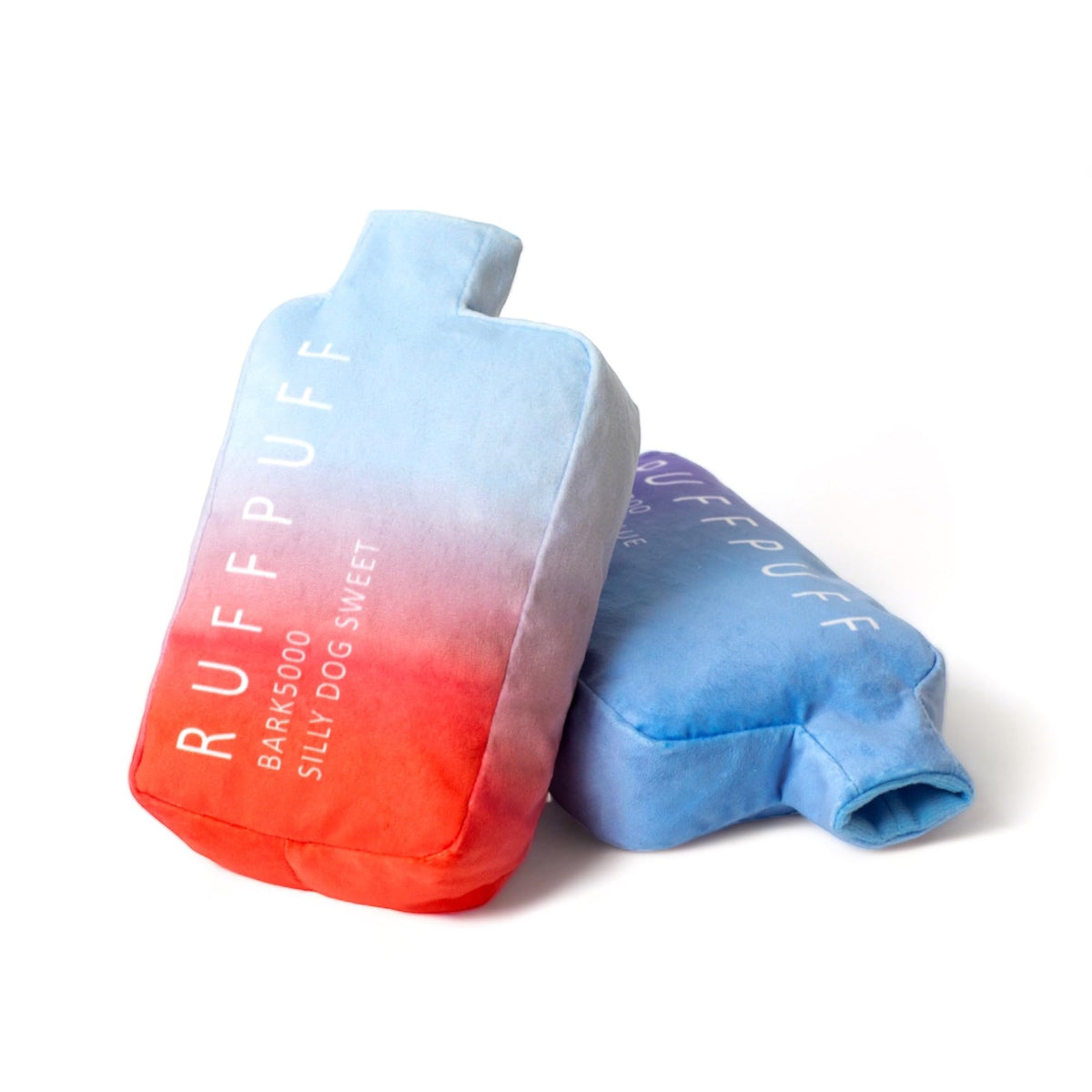 RUFF PUFF dog toy squeaky plush red for interactive play