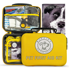 Ruffify dog first aid kit bright yellow case easily spotted for quick access during emergencies
