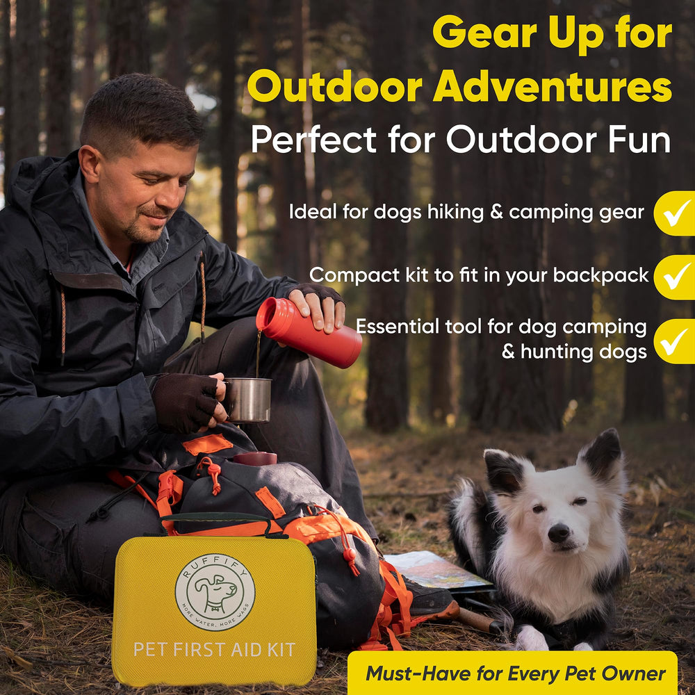 Ruffify dog first aid kit car travel use fits in cars and bags for safety