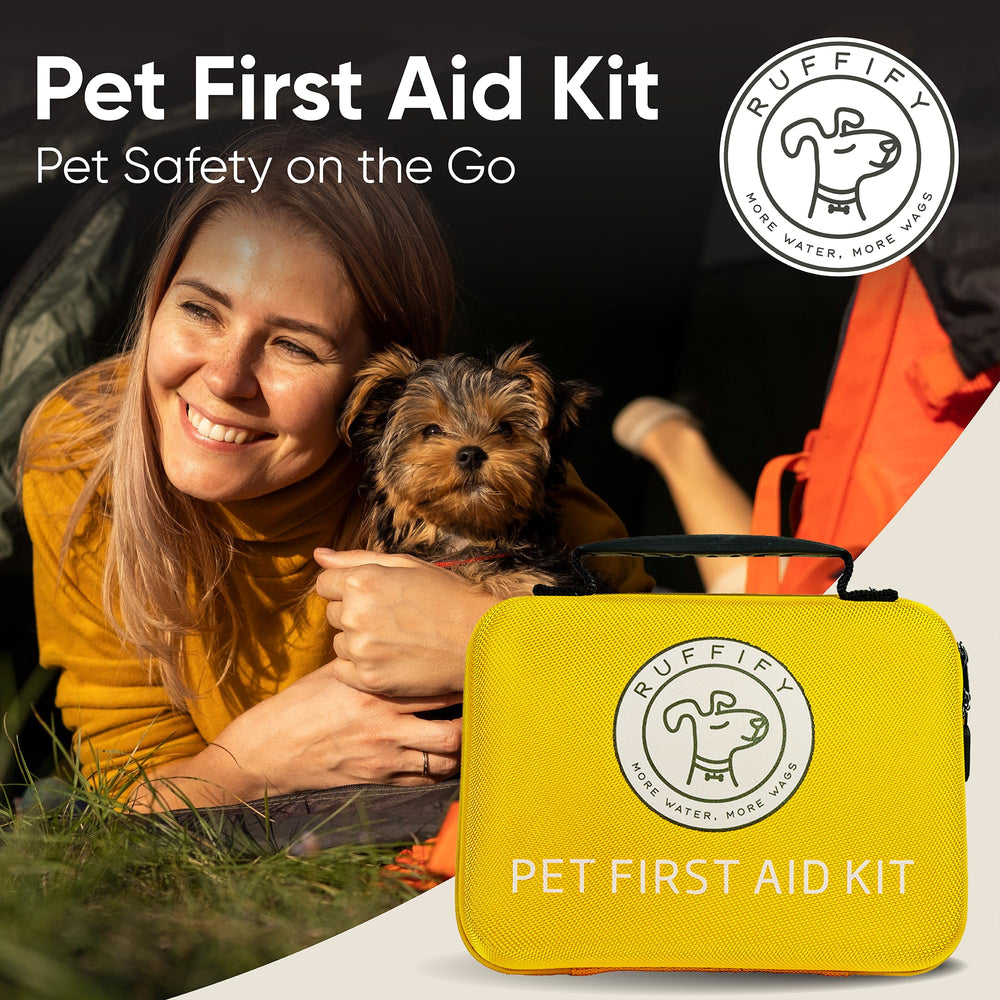 Ruffify dog first aid kit waterproof case protects contents during outdoor adventures