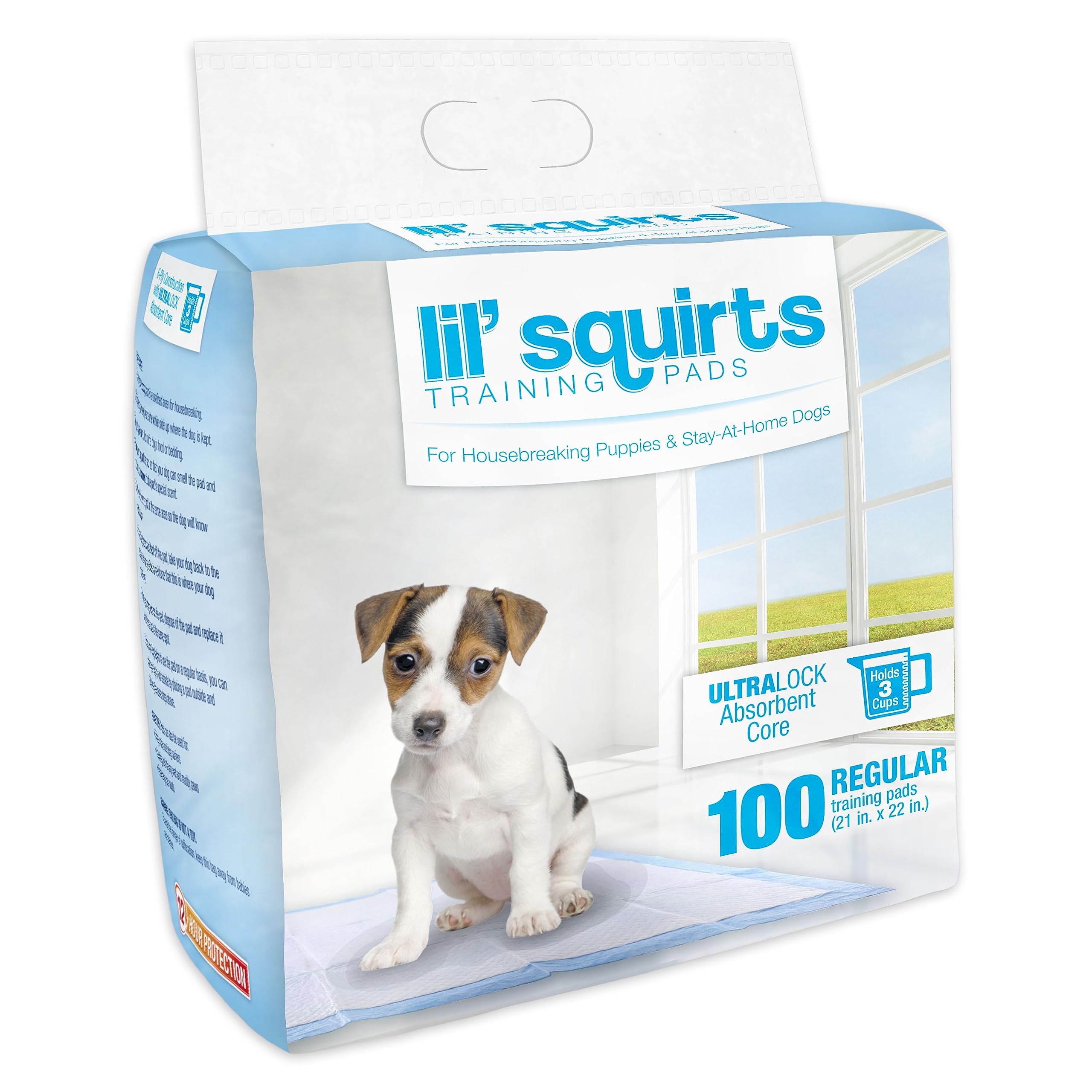 RUFFIN' IT Lil’ Squirts Ultralock absorbent core keeps floors dry and clean.