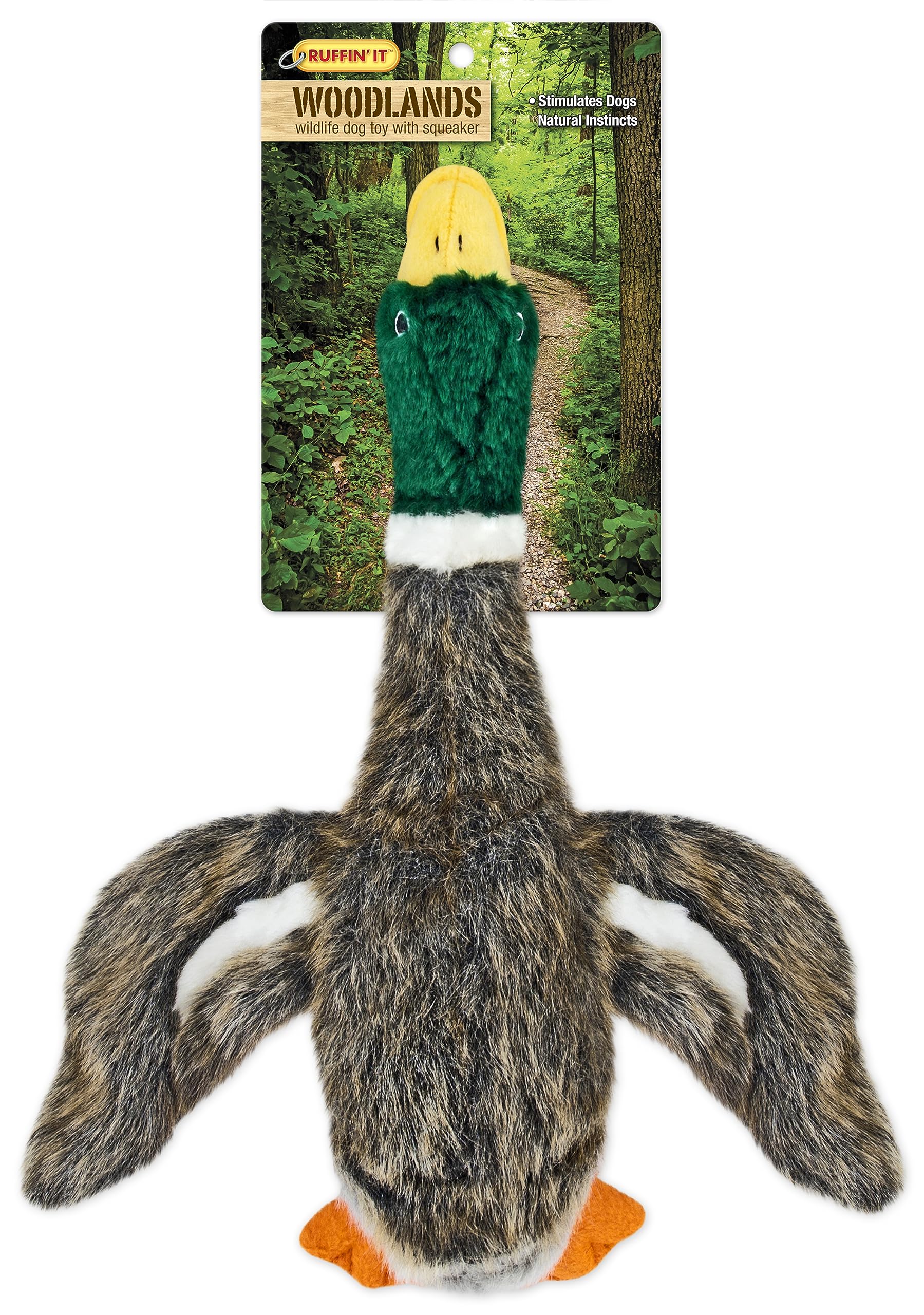 Ruffin' It peluche pato woodlands grande, perfecto para acurrucarse tras jugar