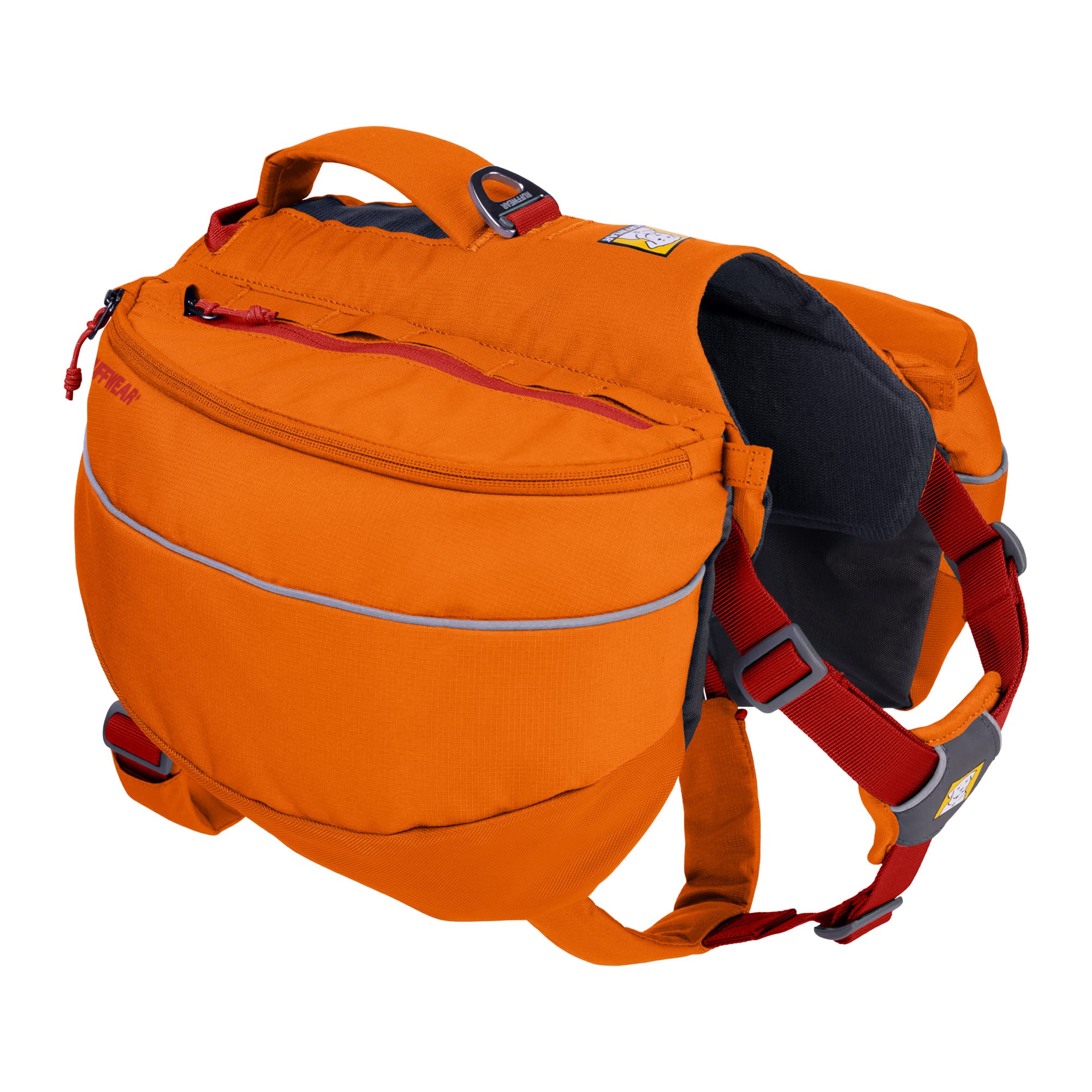 Ruffwear Approach Pack trail-balance on a dog for steady hiking.