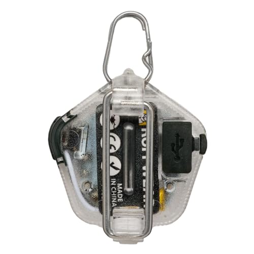 Ruffwear Beacon Light on a harness showcases multi-mode lighting options.