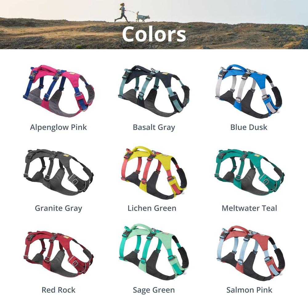 Ruffwear Flagline harness light loop improves visibility on hikes.