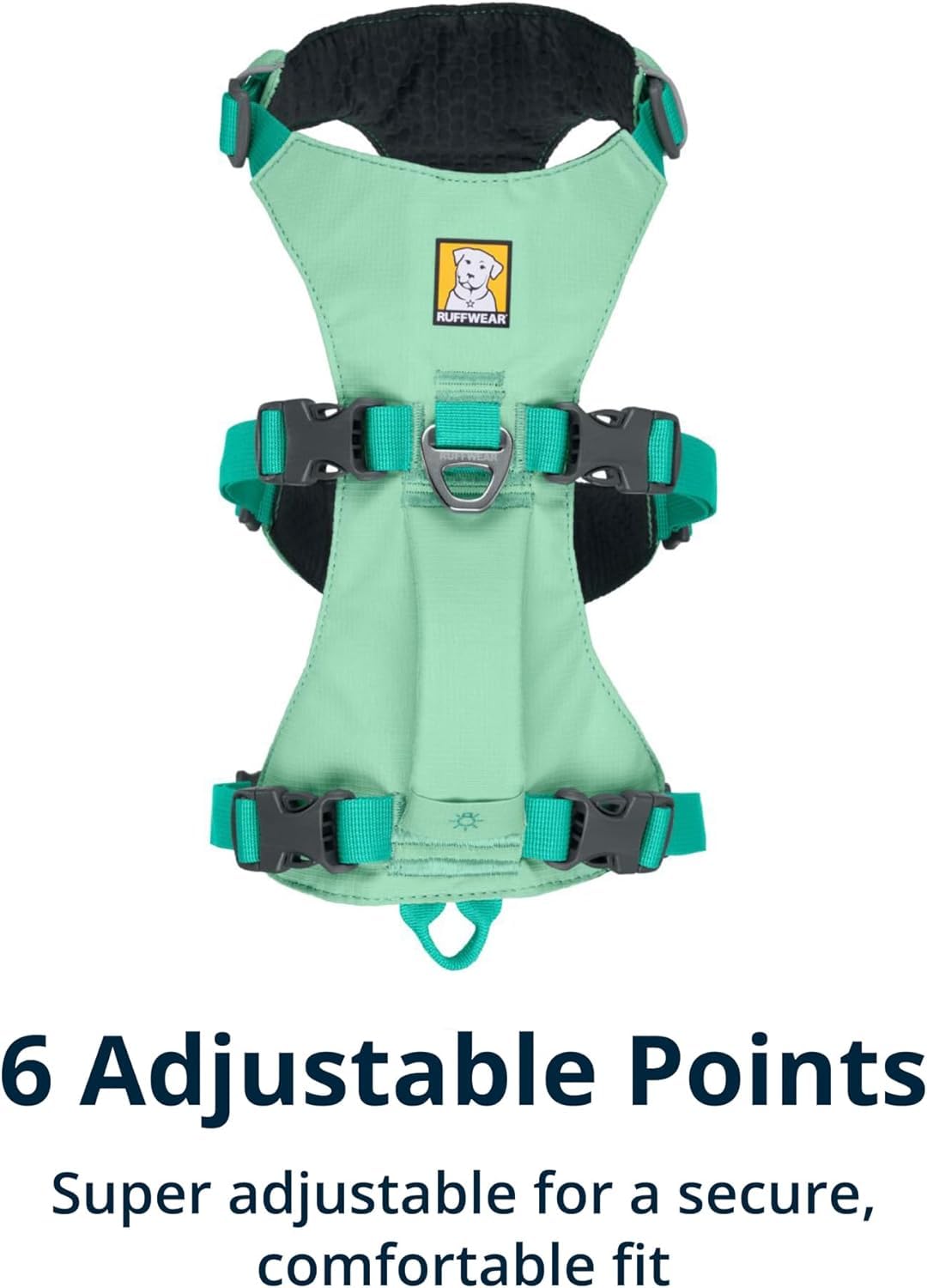 Ruffwear Flagline harness breathable fabric keeps dogs cool on trails