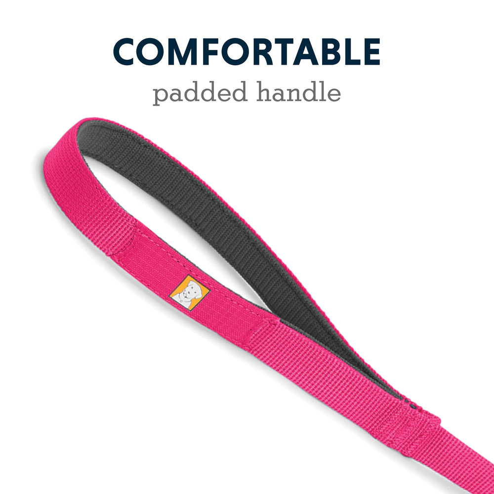 Ruffwear Front Range Leash wildflower color boosts visibility and style.