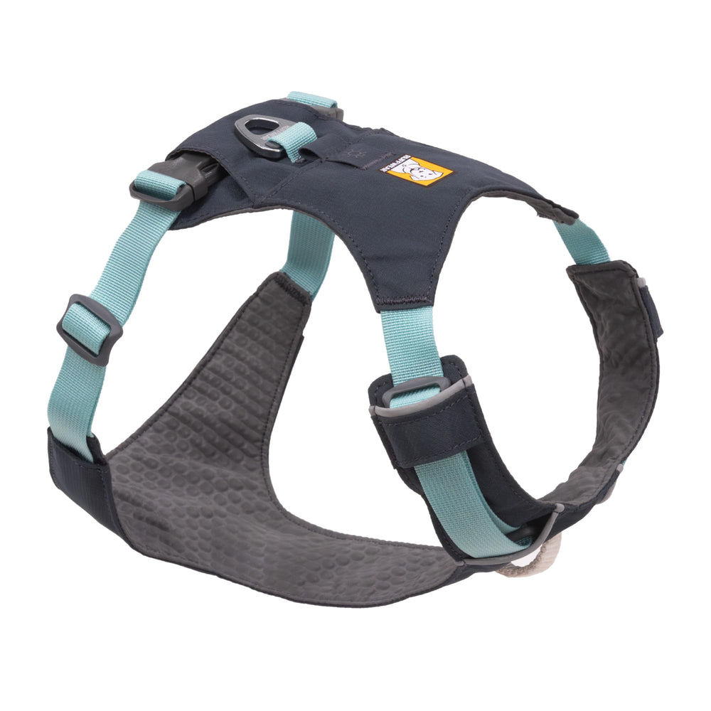 Ruffwear Hi and Light harness front clip secures control during training.