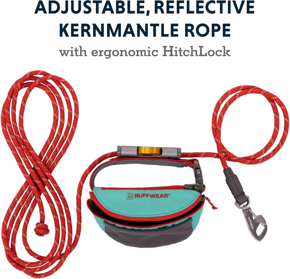 Ruffwear Hitch Hiker 12 ft rope highlights reflective kernmantle feature