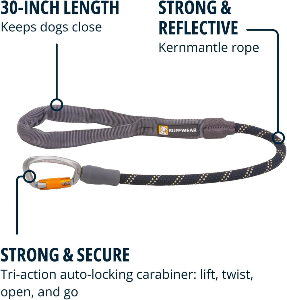 Ruffwear Knot-a-Long leash accessory loop lets you carry small essentials.
