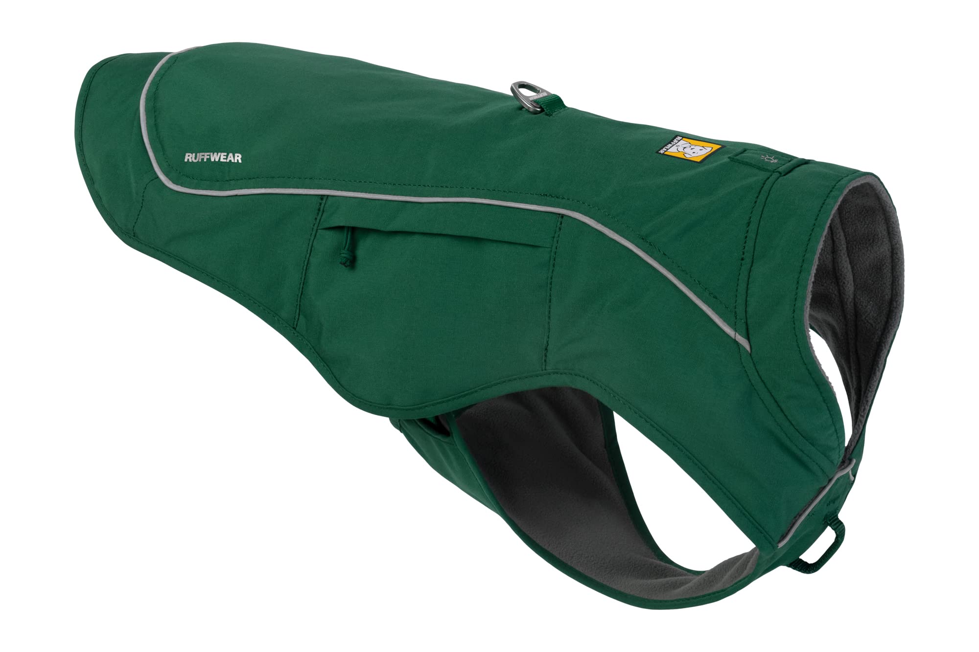 Ruffwear Overcoat Fuse jacket reflective trim for dusk visibility