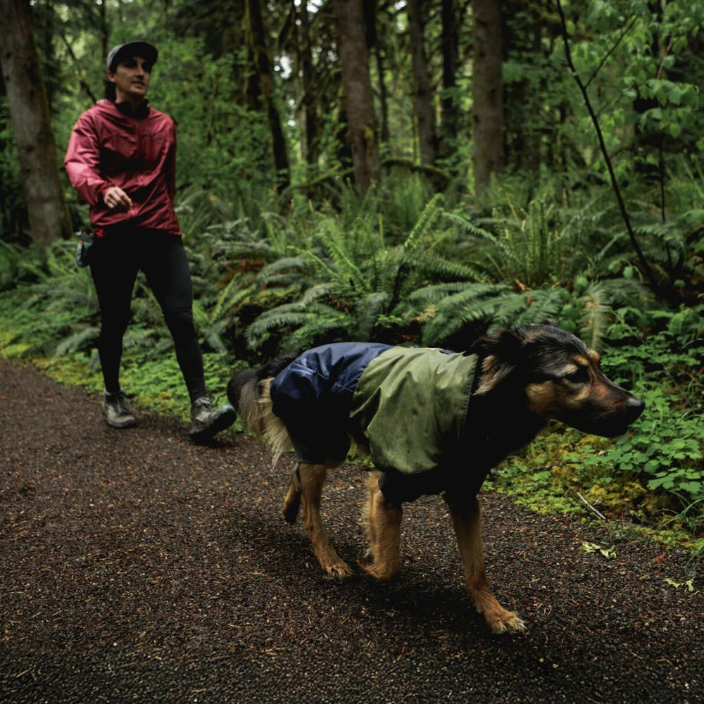 Ruffwear Sun Shower leg straps secure fit during play