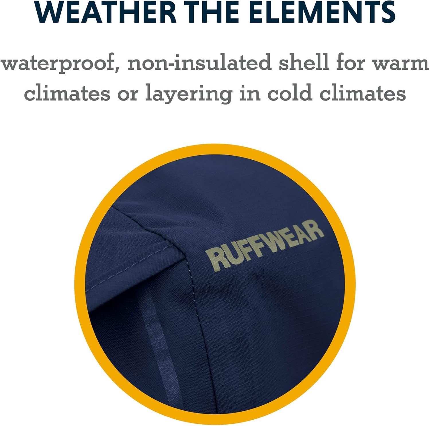 Ruffwear Sun Shower quick-connect leash portal remains accessible over most harnesses.