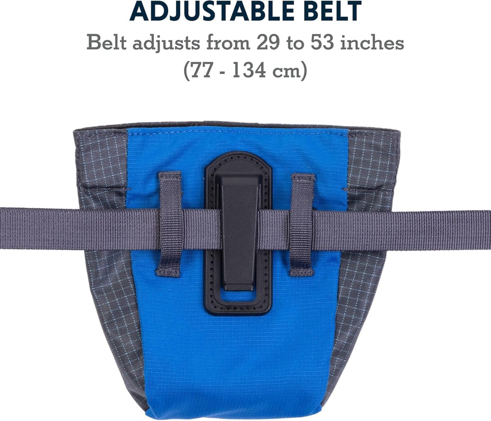 Ruffwear Treat Trader on-walk setup supports consistent rewards during park sessions.