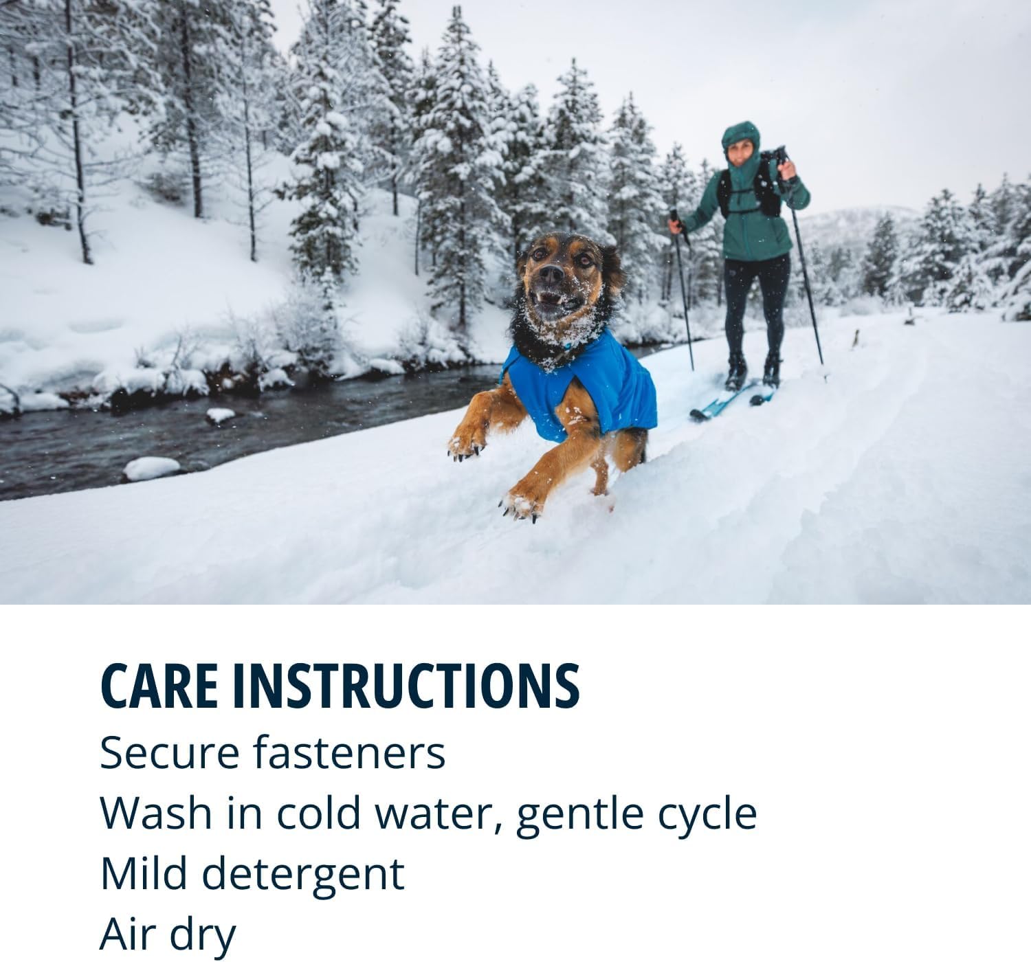 Ruffwear Vert Dog Winter Jacket on-trail warmth and mobility in cold weather