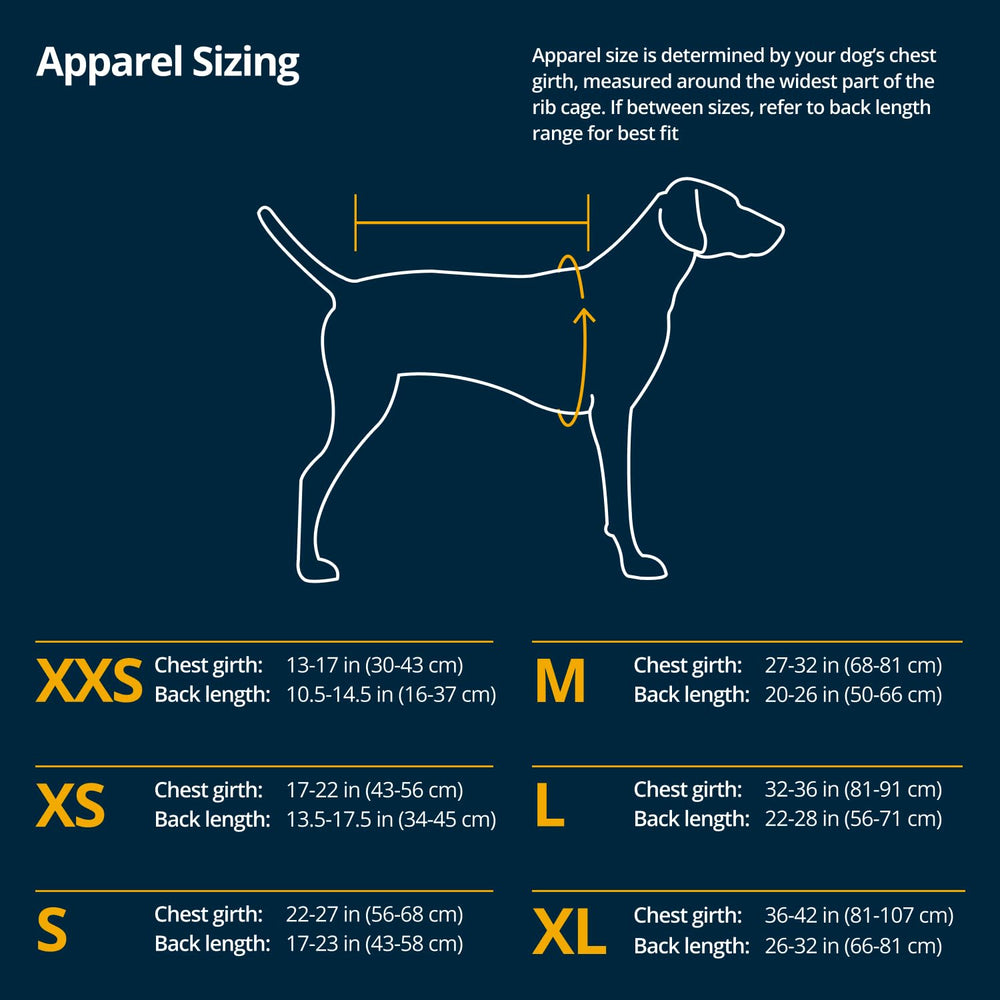 Ruffwear Vert Dog Winter Jacket storm-collar closure shields from wind while hiking.