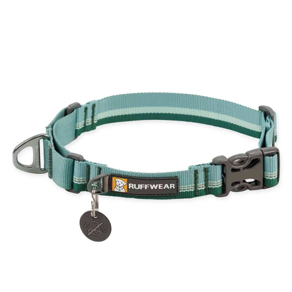 Ruffwear Web Reaction collar escape-proof buckle close-up for confident control