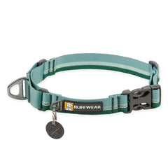 Ruffwear Web Reaction collar escape-proof buckle close-up for confident control