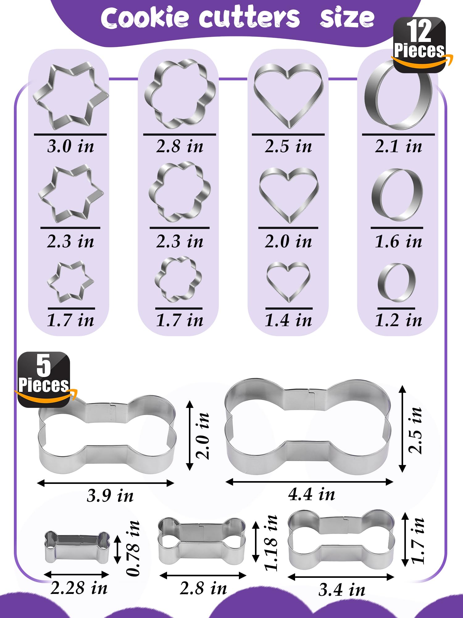 RUGVOMWM star cookie cutter for festive pup treats