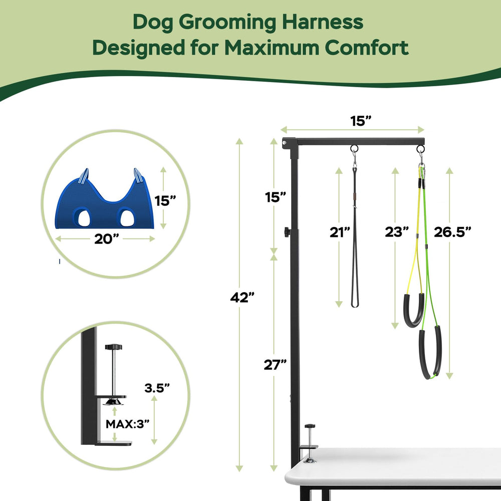Ruiony foldable dog grooming hammock for compact home storage