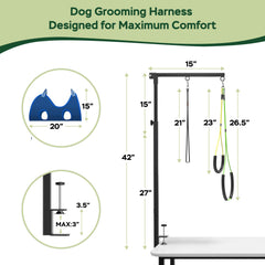 Ruiony foldable dog grooming hammock for compact home storage
