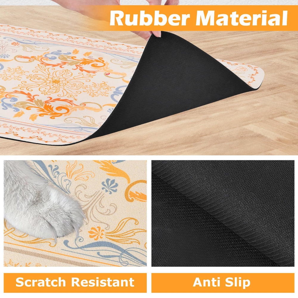 Ruirichfun cat feeding mat beige Persian style complements decor.