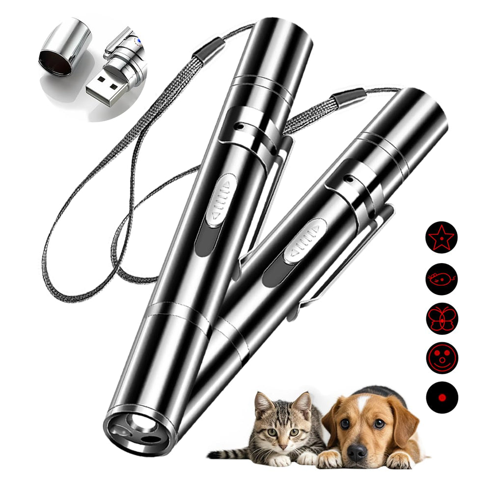 Rumcut laser pointer cat toy front view, ideal for on-the-go enrichment.