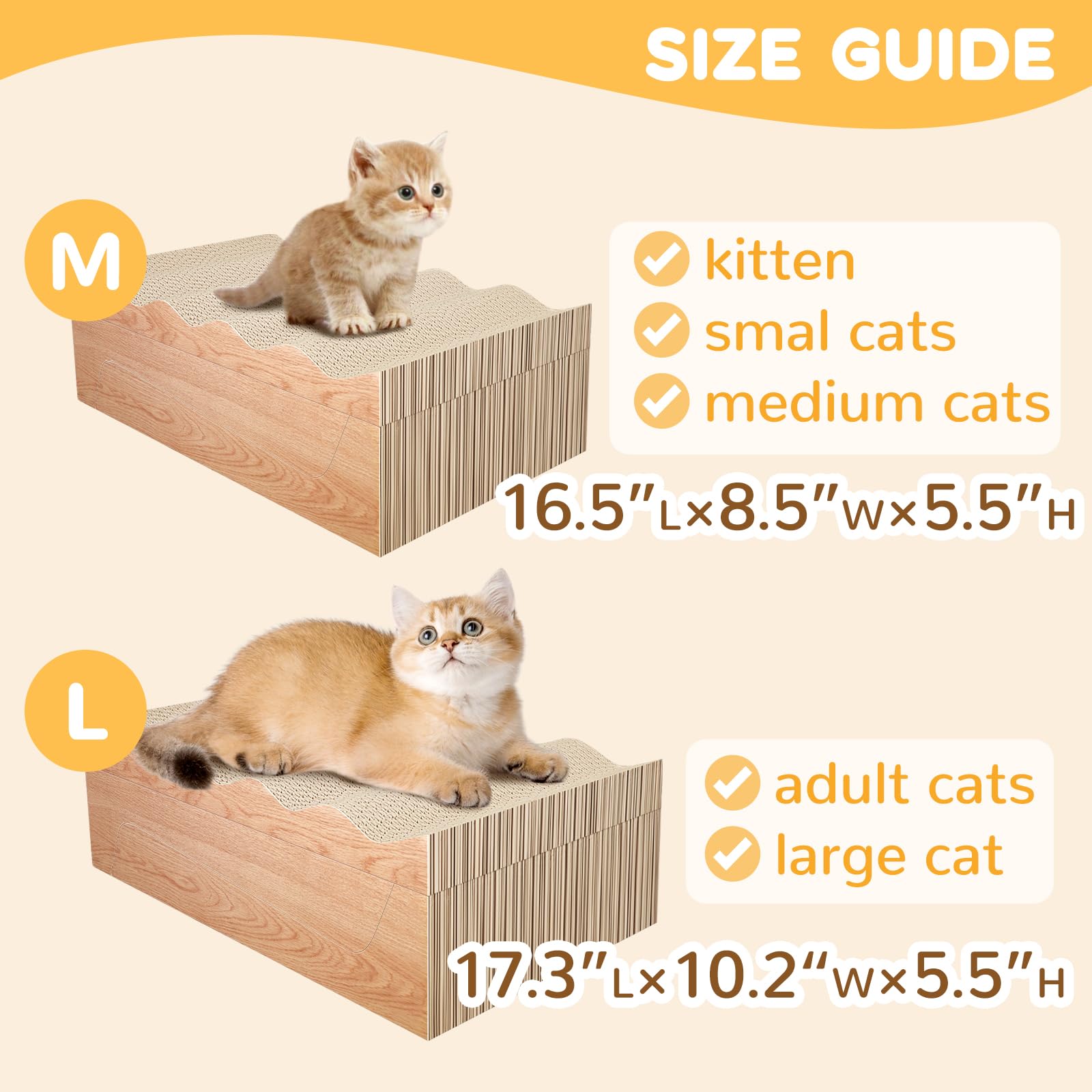 RUMUUKE cat scratch pad 3-pack provides furniture protection and versatile scratching outlets