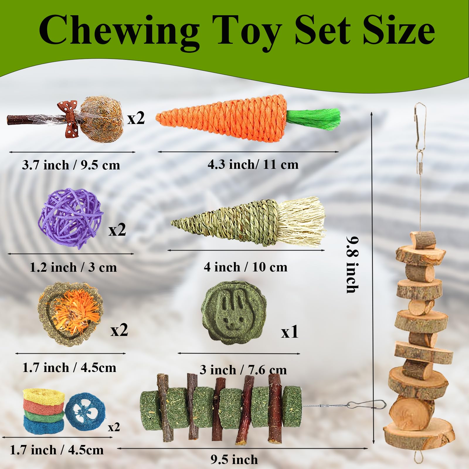 RUNANIA Lollipop Toy – colorful foraging enrichment during cage time.