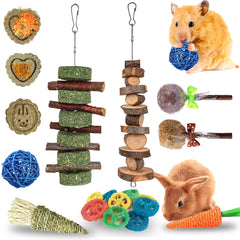 RUNANIA Rabbit Chew Toys Round Timothy Cake – promotes chewing and dental comfort.