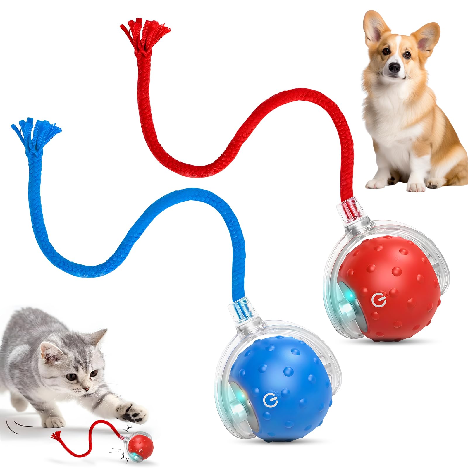RunBuxd Tinyfetch red ball for indoor fetch and energetic exercise.