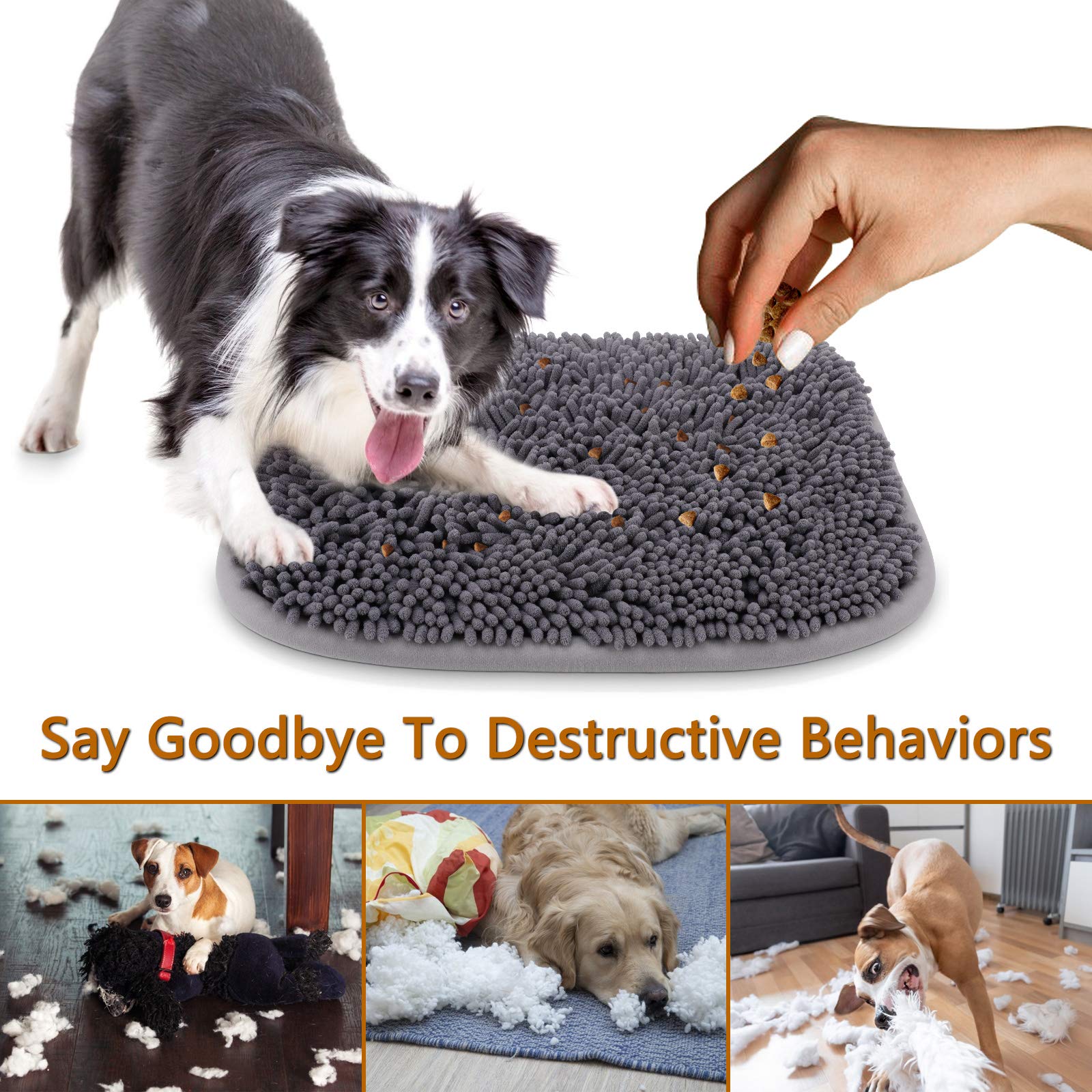 Rundik Snuffle Mat easy-clean washable material simplifies care.