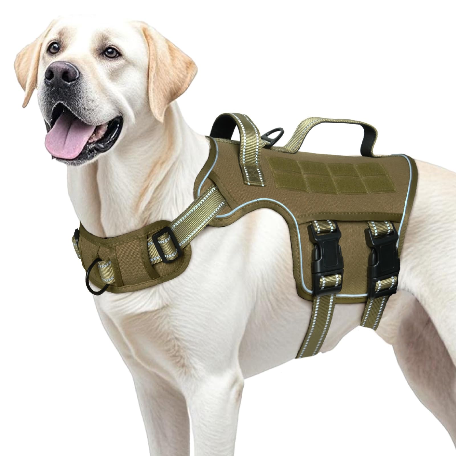 RunFido large dog harness with no-pull design for safer strolls and training sessions