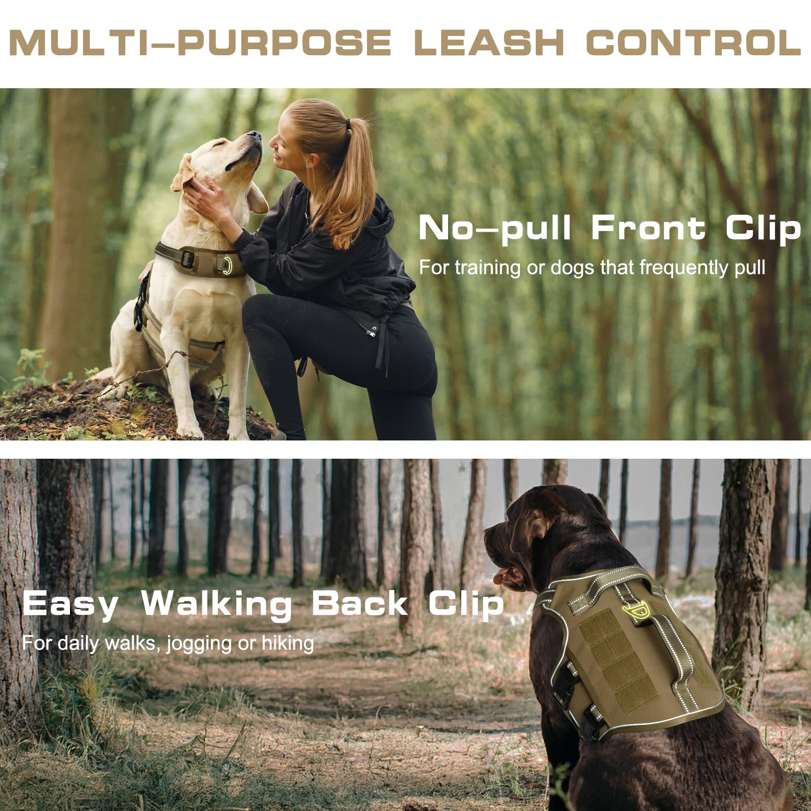 RunFido service dog vest offers easy on/off for quick readiness