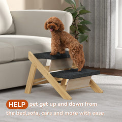 RunLexi pet stairs feature wide steps for comfortable standing and climbing