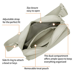 Runlight dog training treat pouch adjustable strap enables crossbody or fanny-pack wear