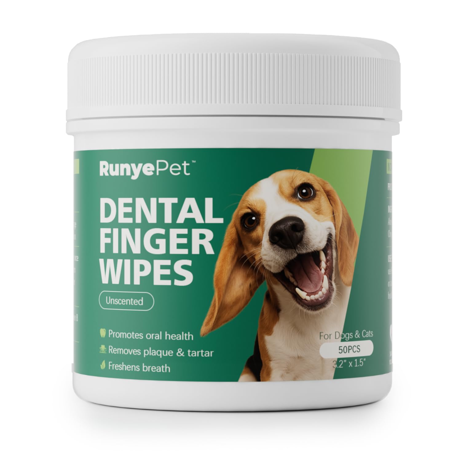 RunyePet finger wipes provide gentle gum care for pets.