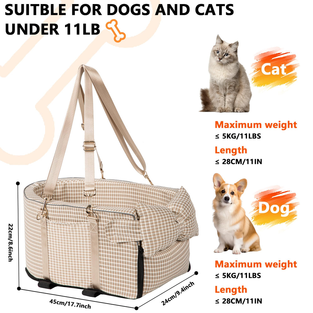 RUONARIER center-console dog seat front bow design adds friendly style during travel.