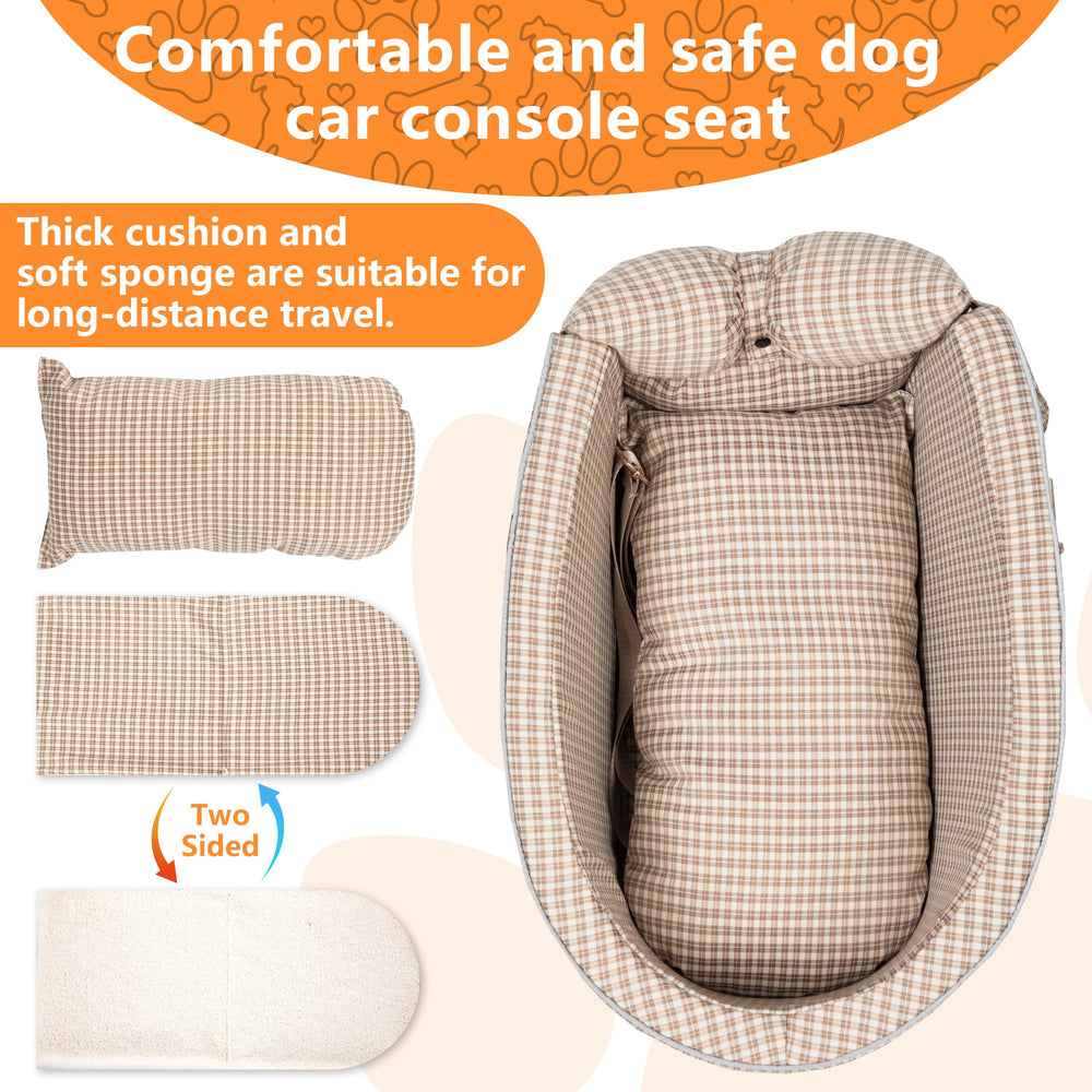 RUONARIER center-console dog seat zipper removal enables easy washing.