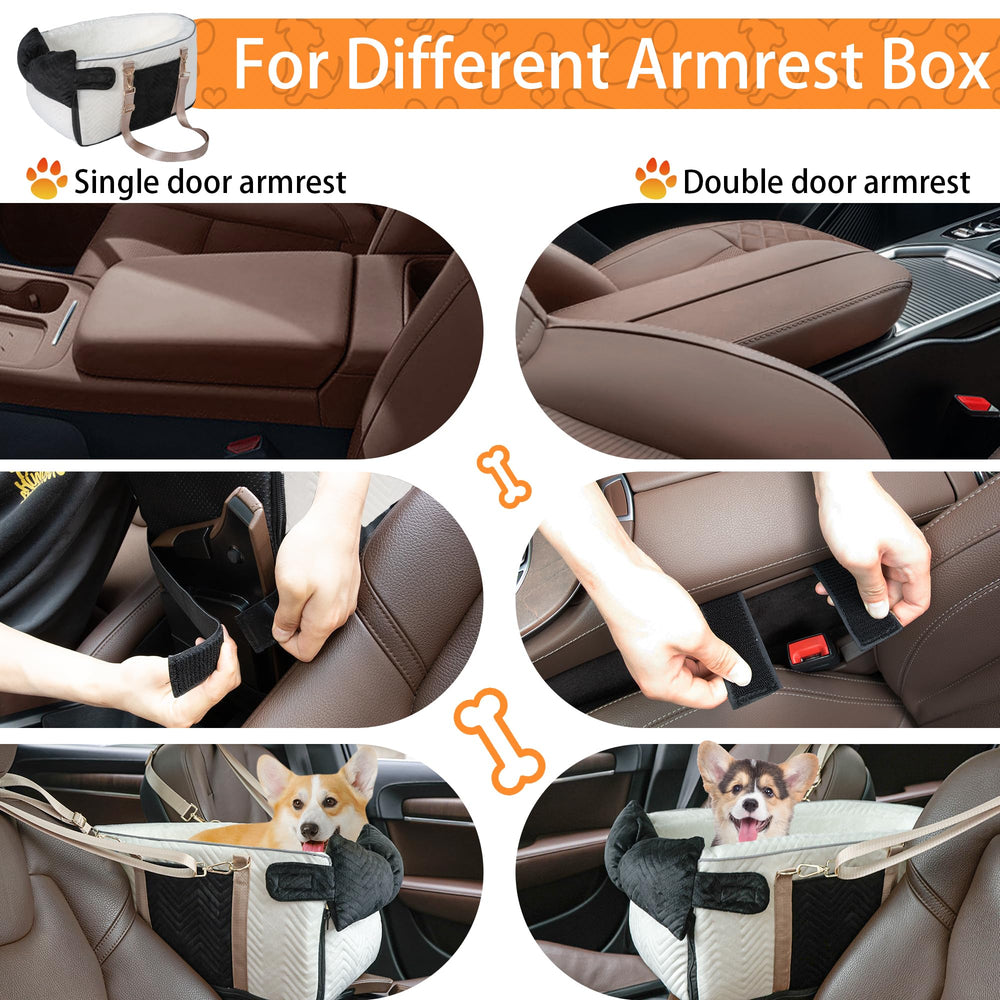 RUONARIER dense cushion dog seat interior shot conveying soft comfort on bumpy roads.